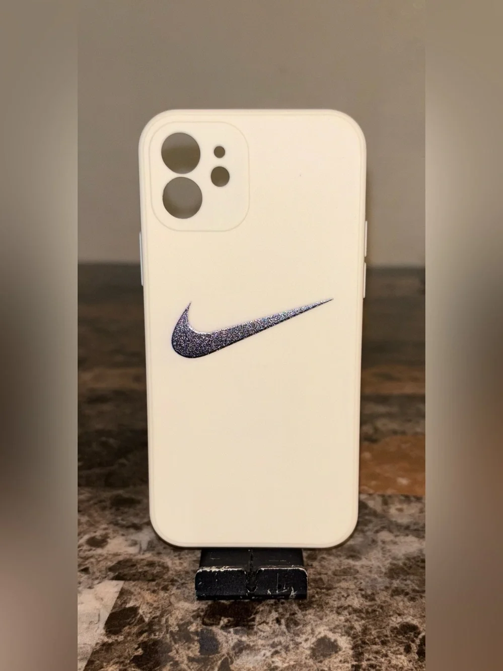 White Protective Phone Case with Swoosh iPhone 12/12 Pro